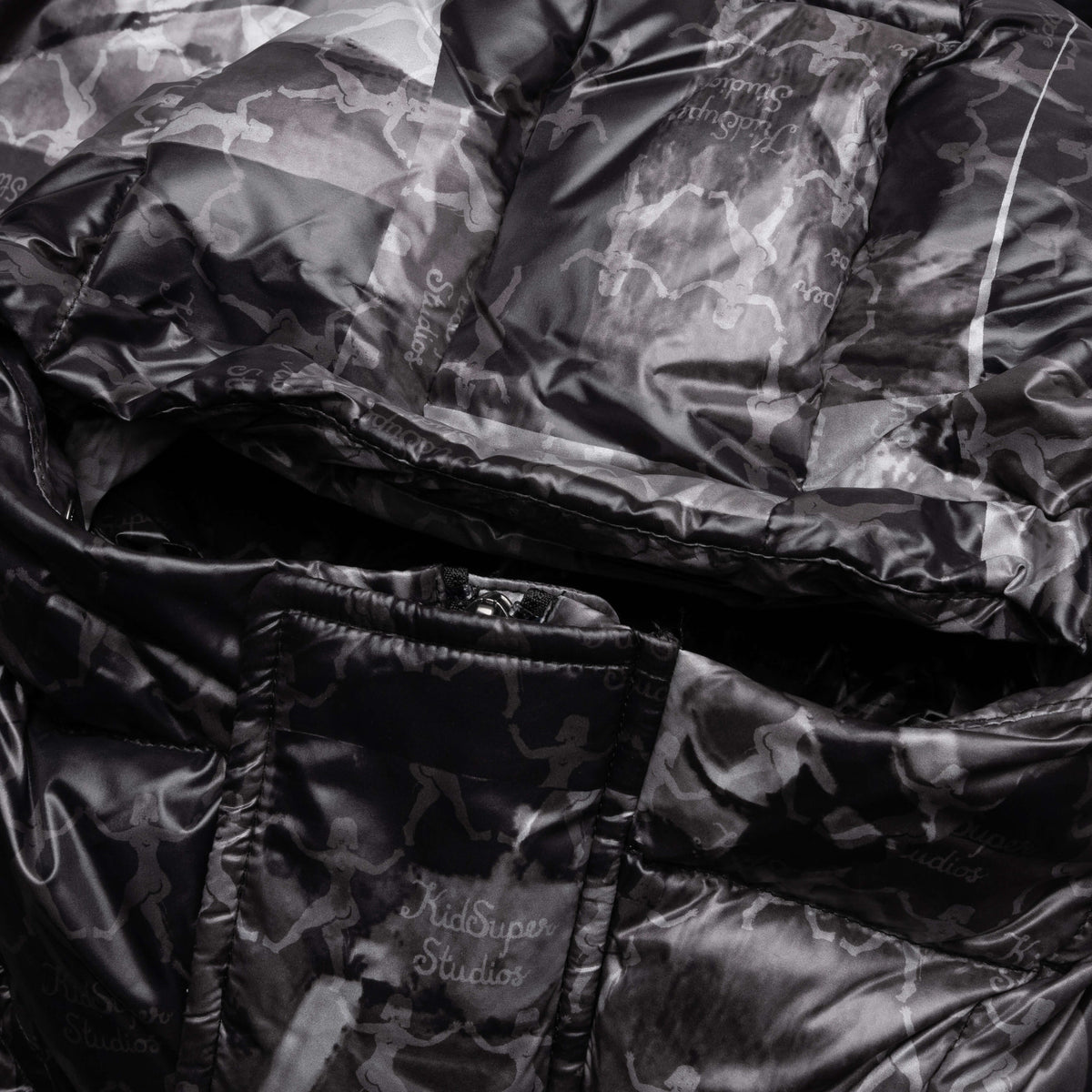 Puma x KidSuper MMQ AOP Puffer Jacket - Black – Feature