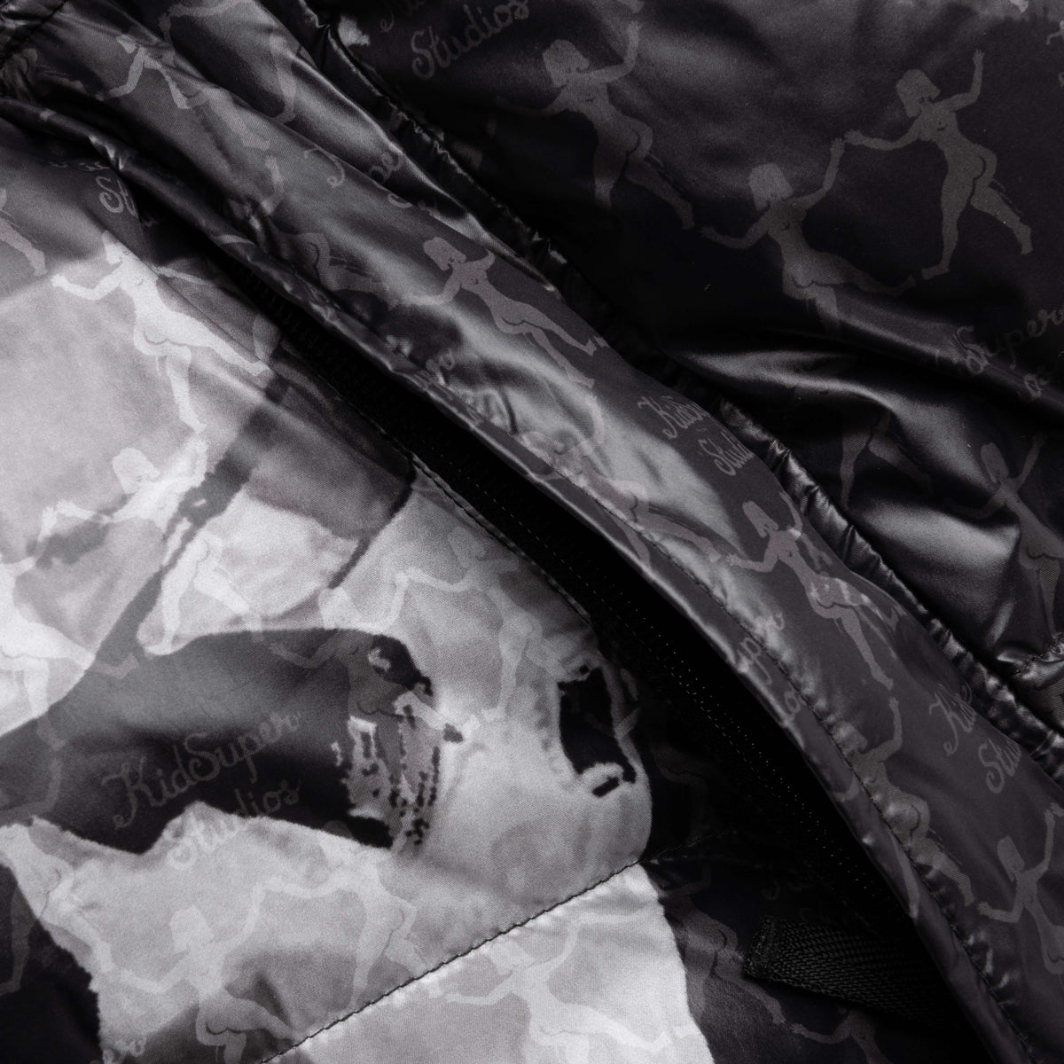 Puma x KidSuper MMQ AOP Puffer Jacket - Black – Feature