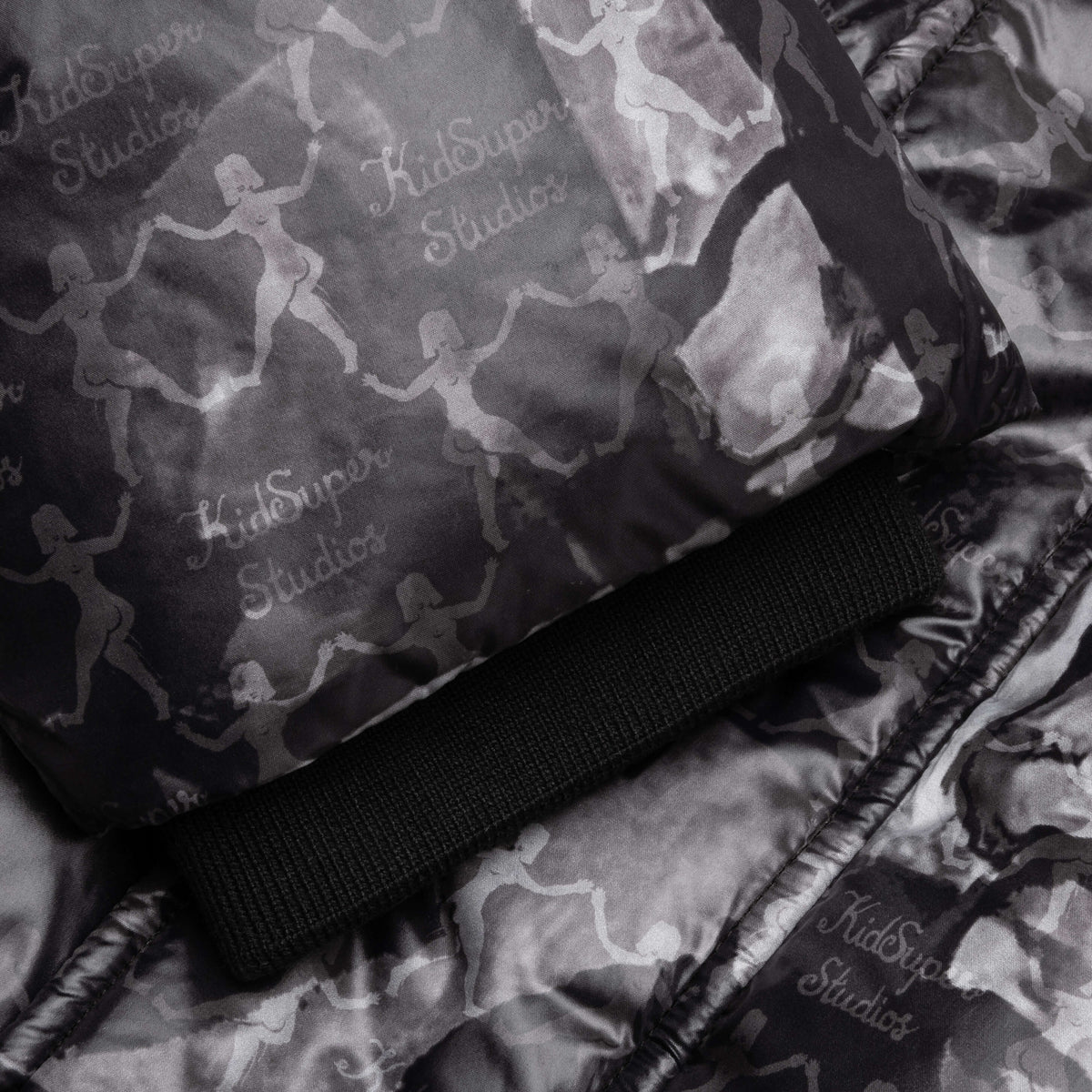 Puma x KidSuper MMQ AOP Puffer Jacket - Black – Feature