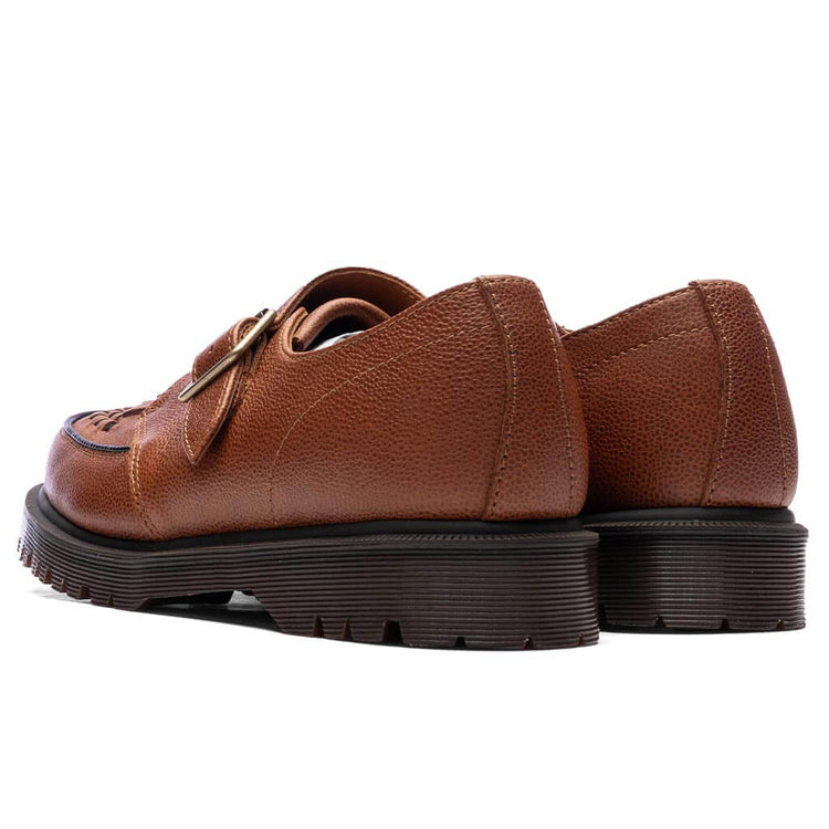 New Dr. Martens  Leather Buckle RAMSEY MONK KLT Creepers Whiskey Men’s Size 13 Dr. Martens LA004 Ramsey Monk KLT Brown Leather Creepers  main image 4