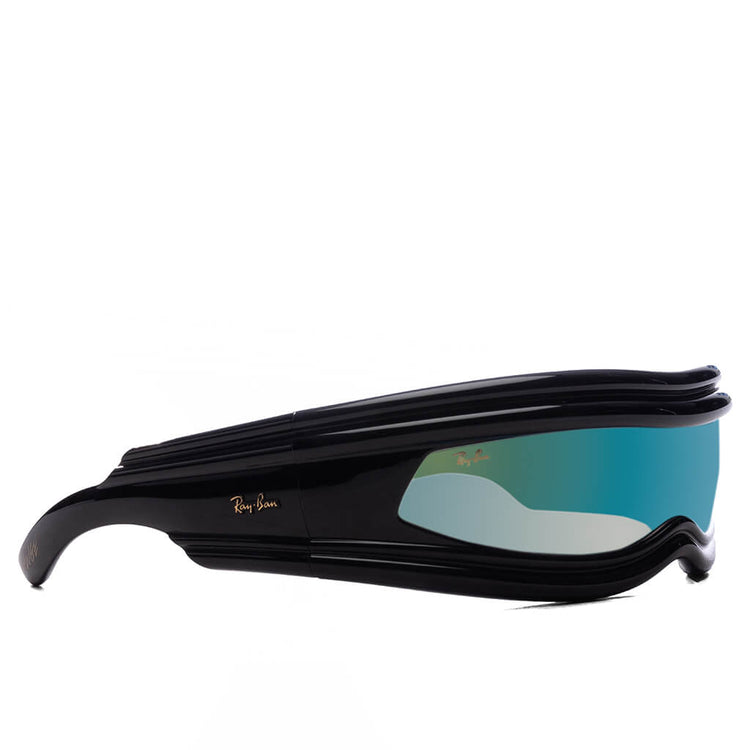 Ray-Ban x A$AP Rocky Ultra Wrap 001 Black/Light Grey Mirror Blue