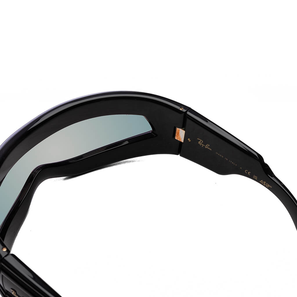 Ray-Ban x A$AP Rocky Ultra Wrap 001 - Black/Light Grey Mirror Blue ...