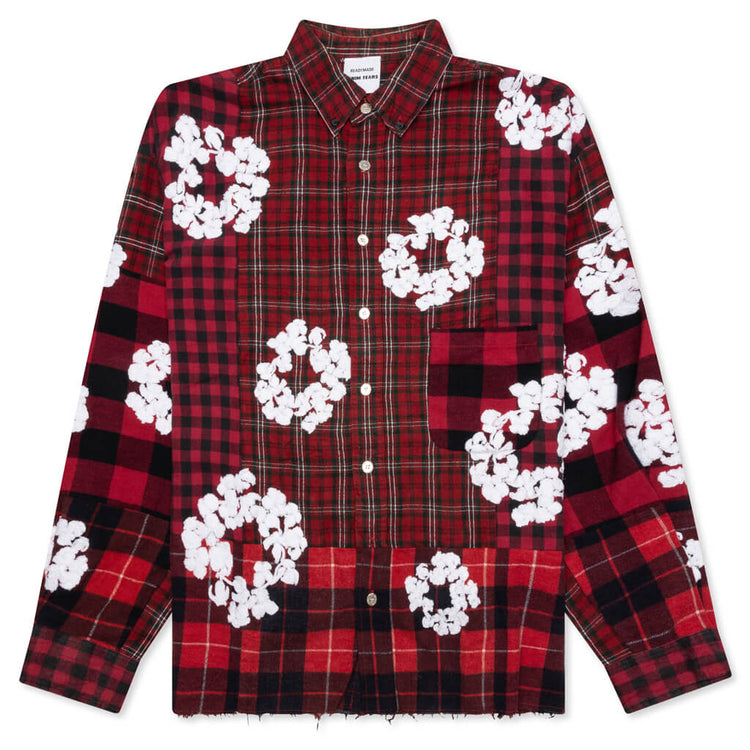 Readymade x Denim Tears Check LS Shirt - Red – Feature