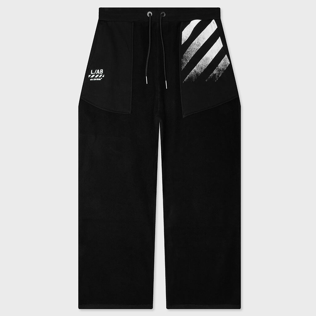 Reverse Open Hem Pant - Black