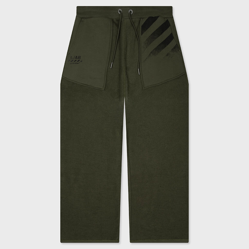 Reverse Open Hem Pant - Winter Moss