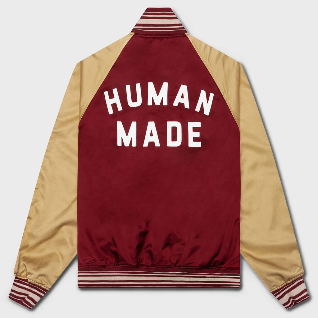 Reversible Satin Jacket - Burgundy – Feature