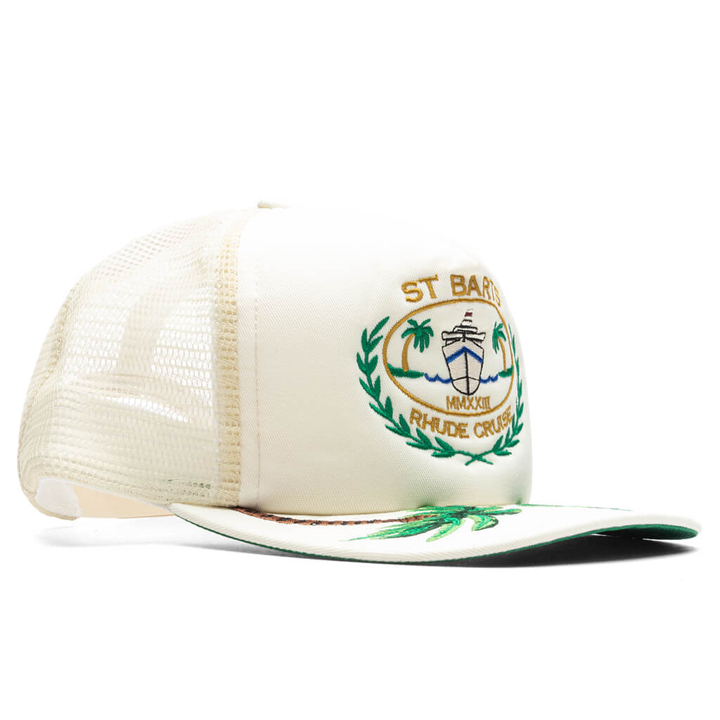 Rhude CRUISE TRUCKER HAT メッシュキャップ Cruise Trucker Hat - Creme – Feature