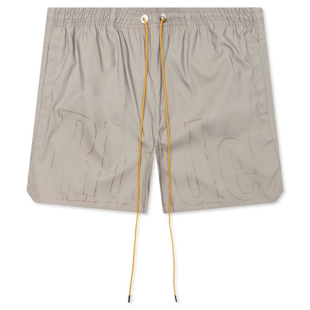 Rhude logo-print swim shorts - Brown