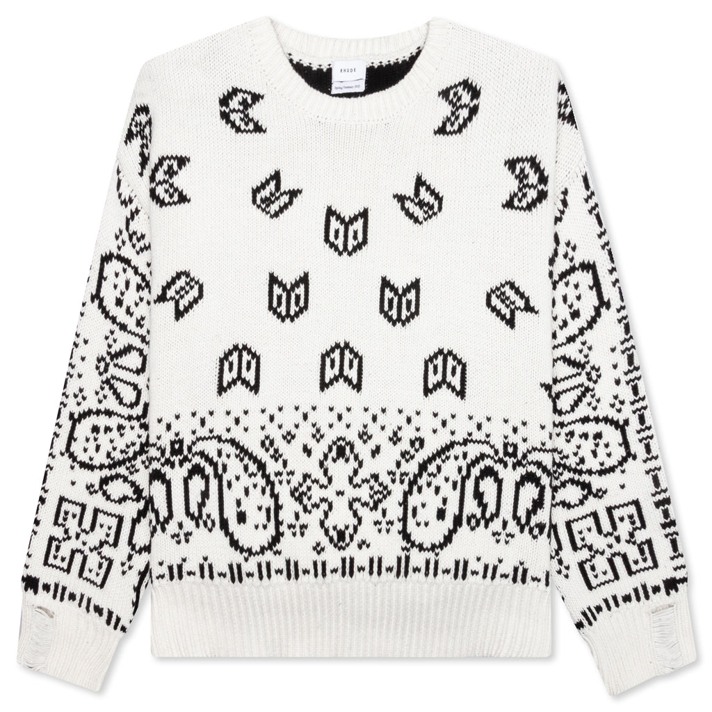 Lounge Sweater - White/Black – Feature