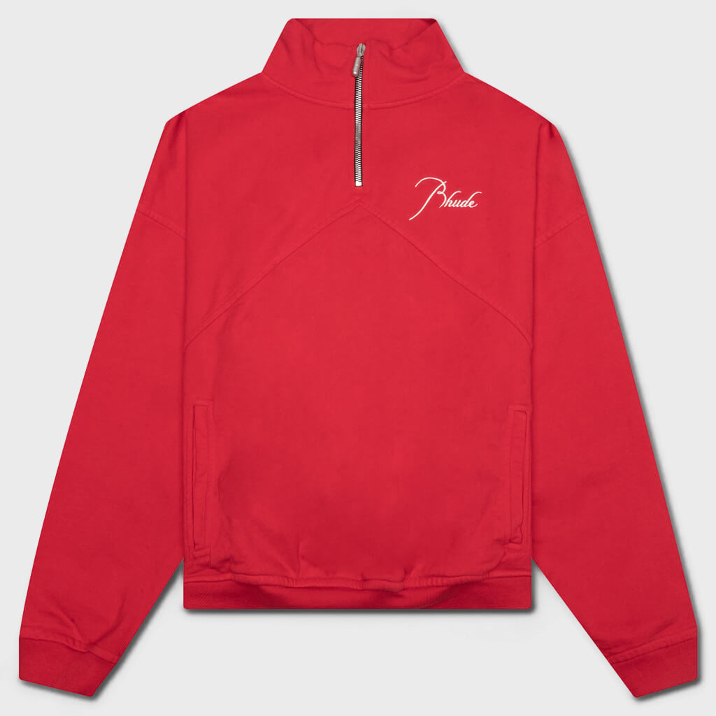 Quarter Zip - Cherry Red