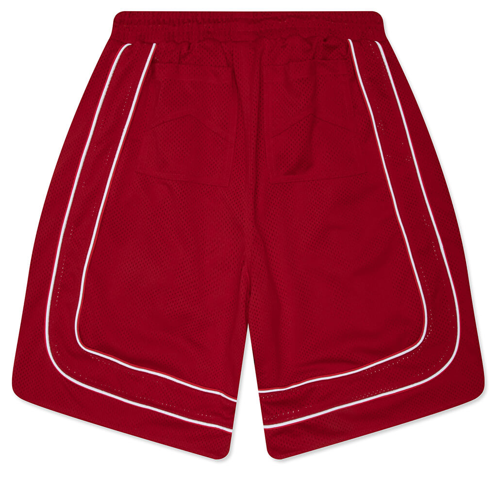 Rhude Mesh Piping Baggy Track Short - Red/White – Feature