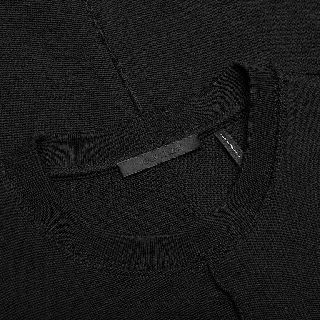 Rib Knit Logo Tee - Black – Feature