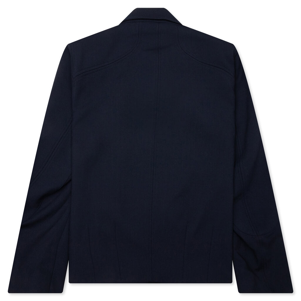 Rounded Bomber Jacket - Navy – Feature