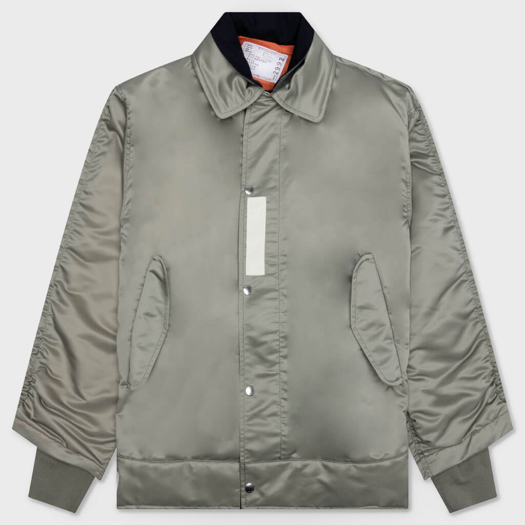 Nylon Twill Blouson - Light Khaki