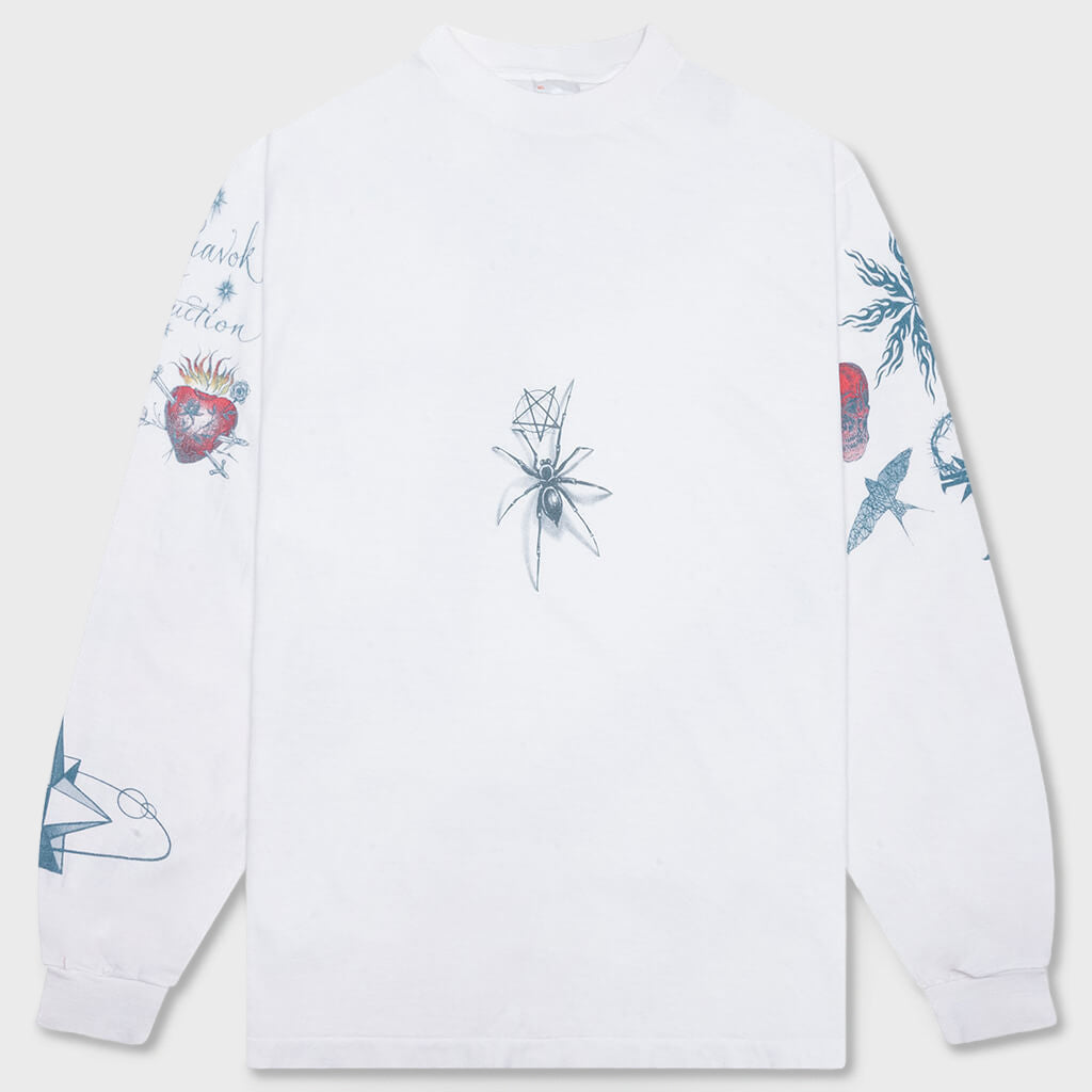 Saint M6 x Dr. Woo Tattoo L/S Tee - White – Feature