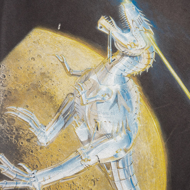 T-shirt Saint Michael X Sorayama - Surfer Argenté Sur Noir - Taille S - Occasion TB