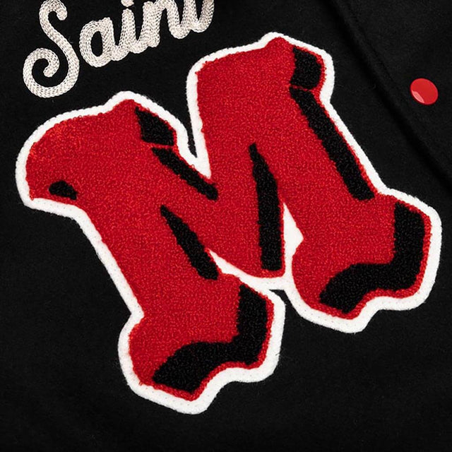 Saint Michael Devil Varsity Jacket - Black – Feature