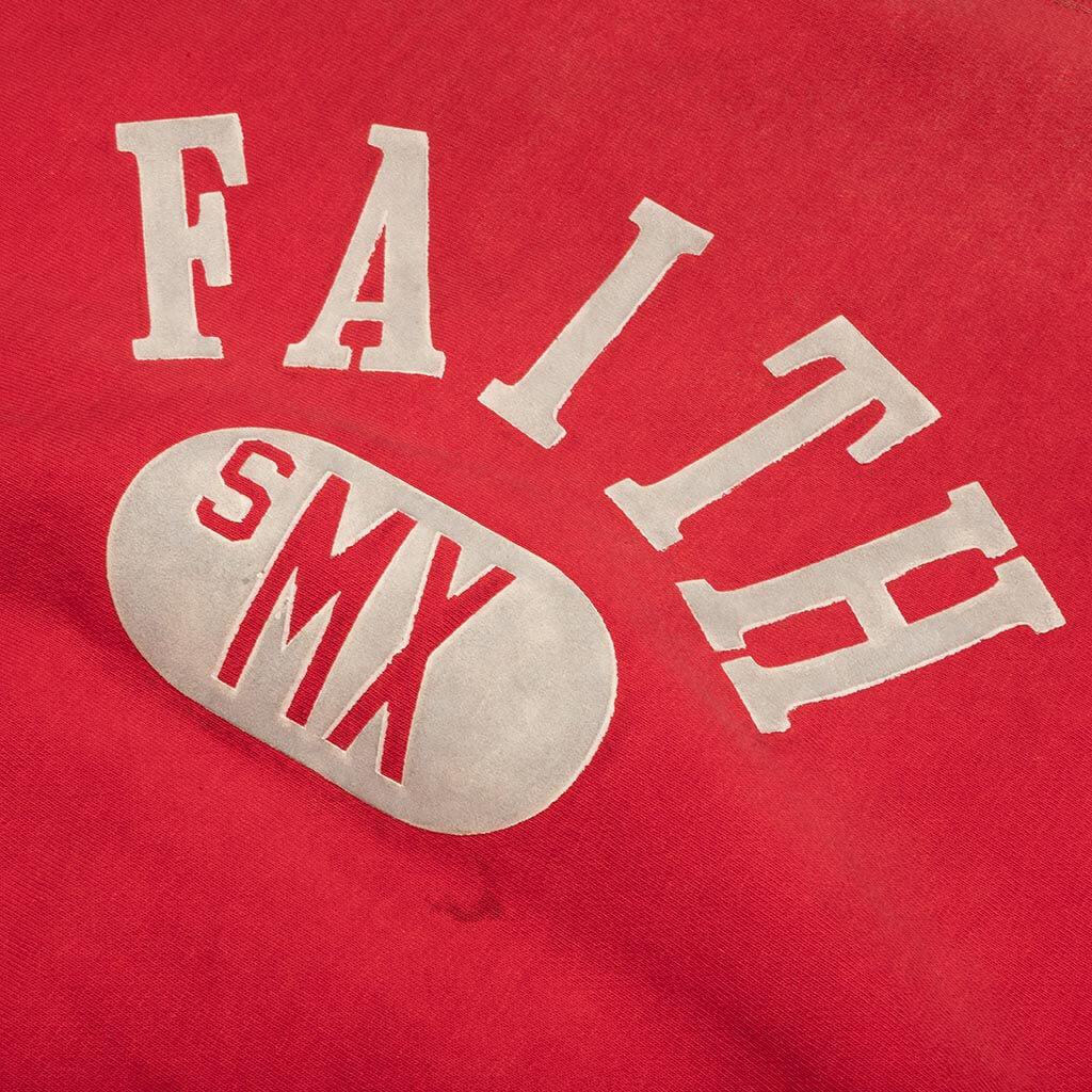 Faith Crew Sweater - Red – Feature