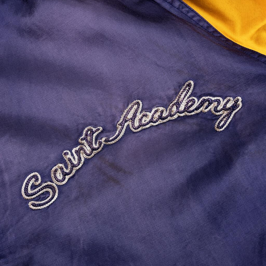 Saint Michael Stadium Jacket - Navy/Yellow – Feature