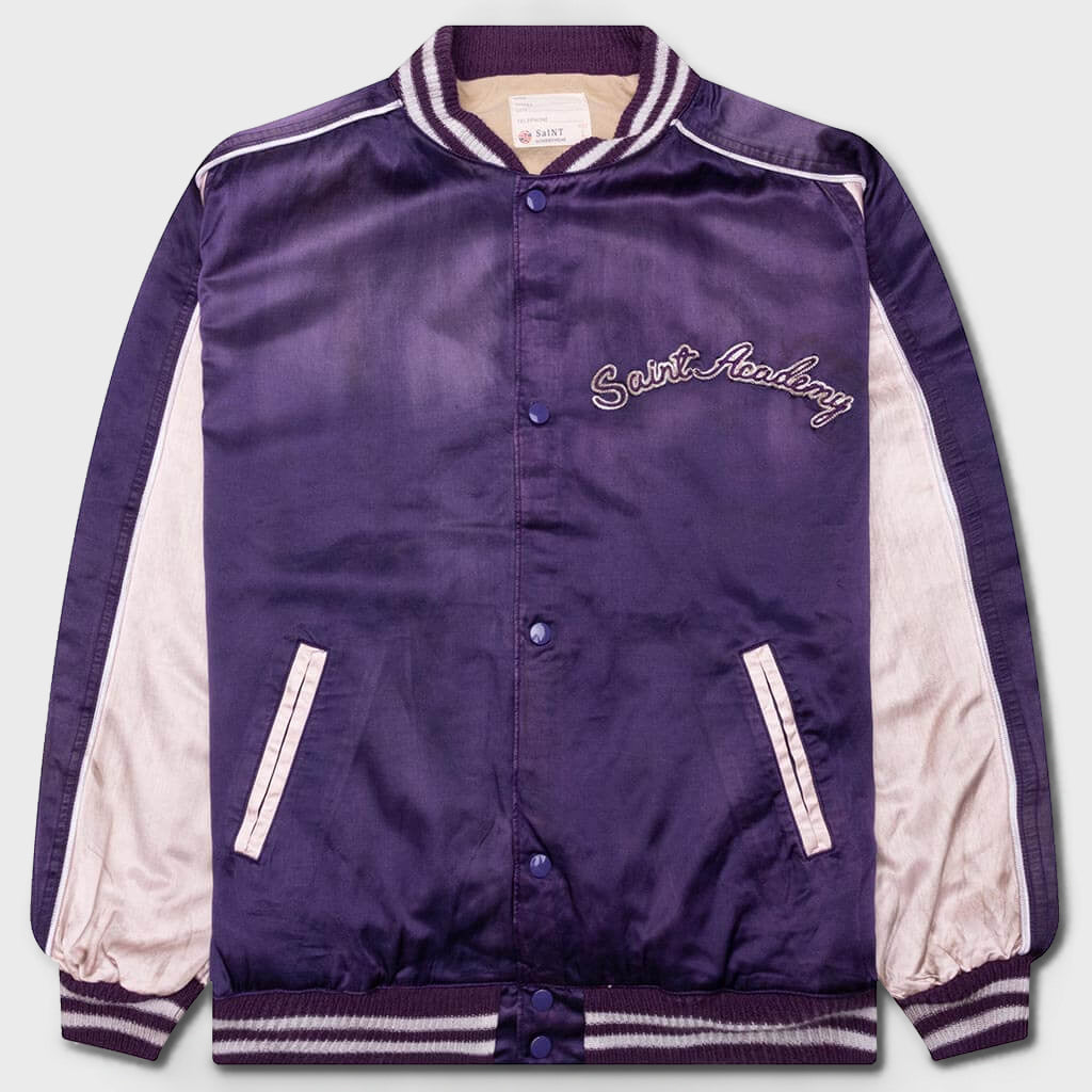 Saint Michael Stadium Jacket - Purple/Pink