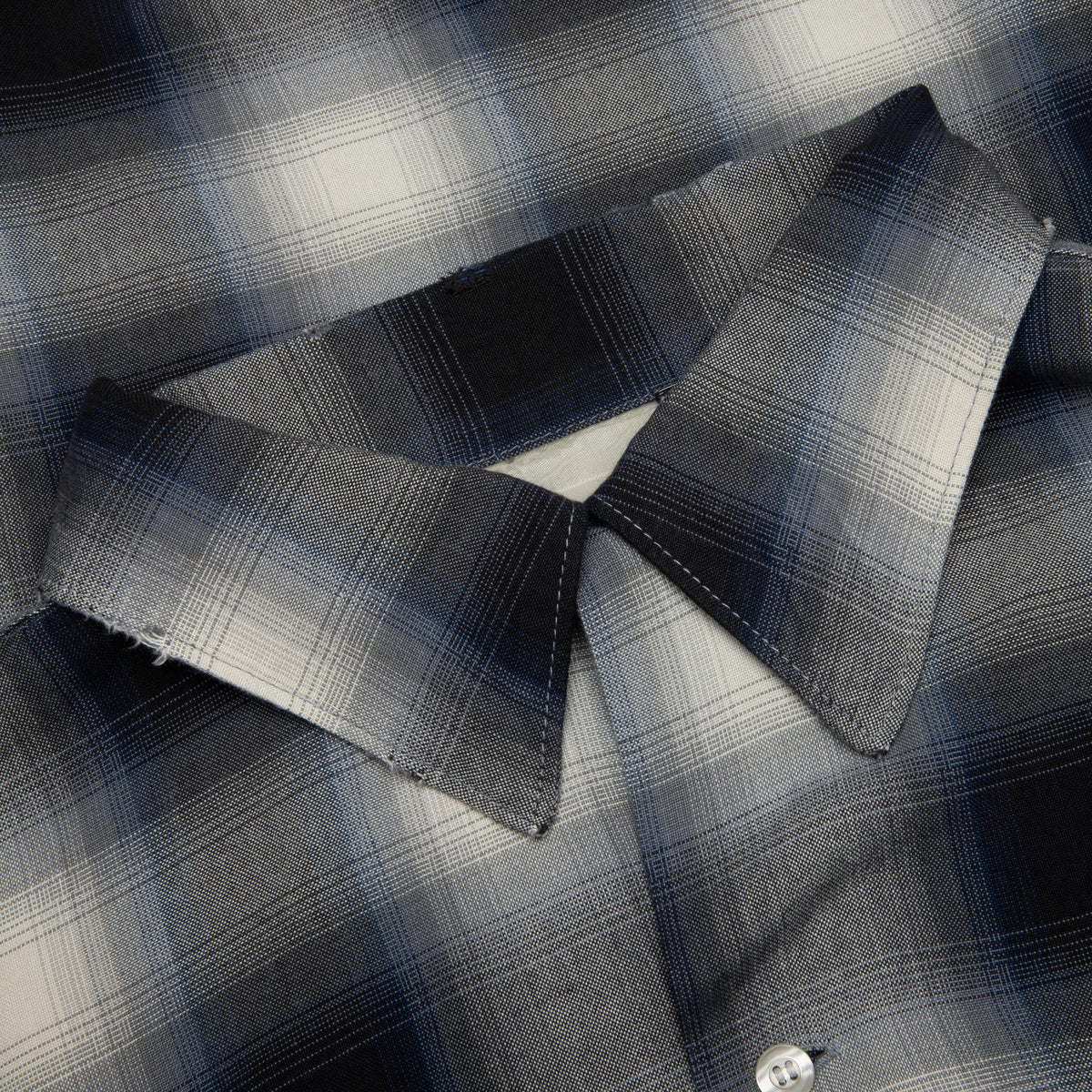 Saint Michael x Lastman Mx6 Checkered L/S Buttonup Shirt - Navy 