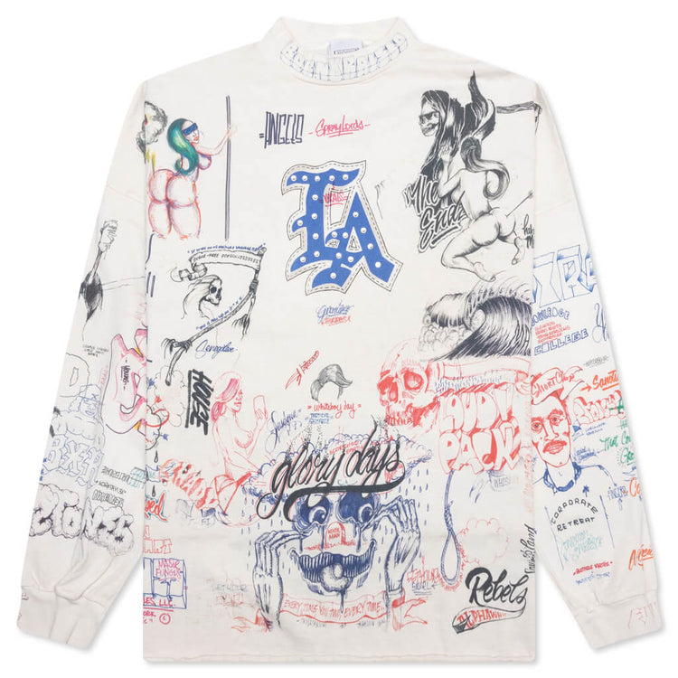 Saint Michael x Born X Raised LA L/S Tee - White – Feature