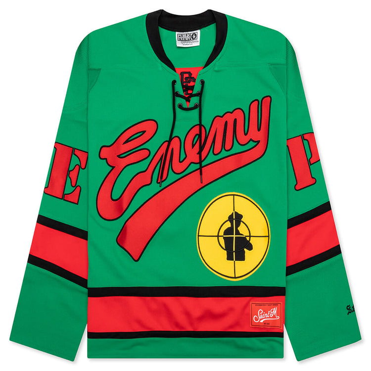 Saint Michael x Public Enemy Saint Enemy Game Shirt - Green – Feature