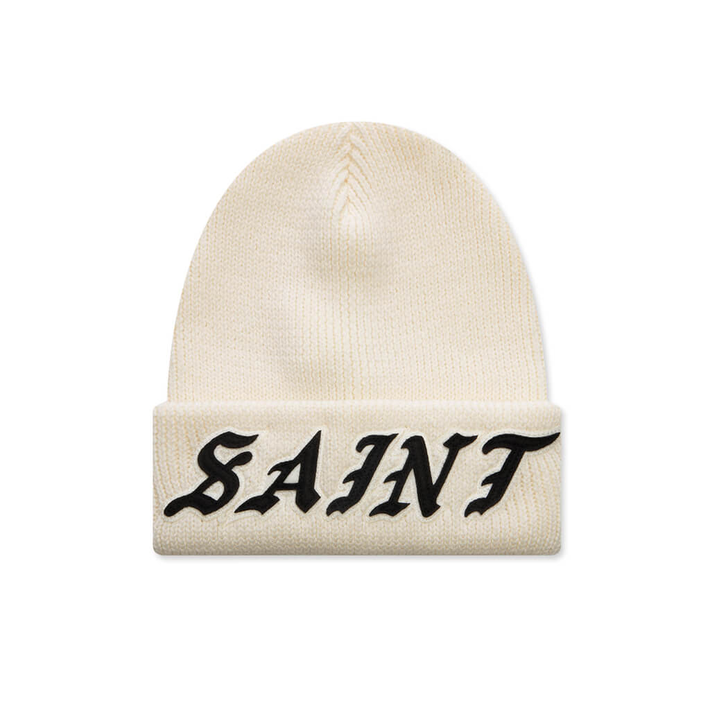 Saint Knit Beanie - White – Feature