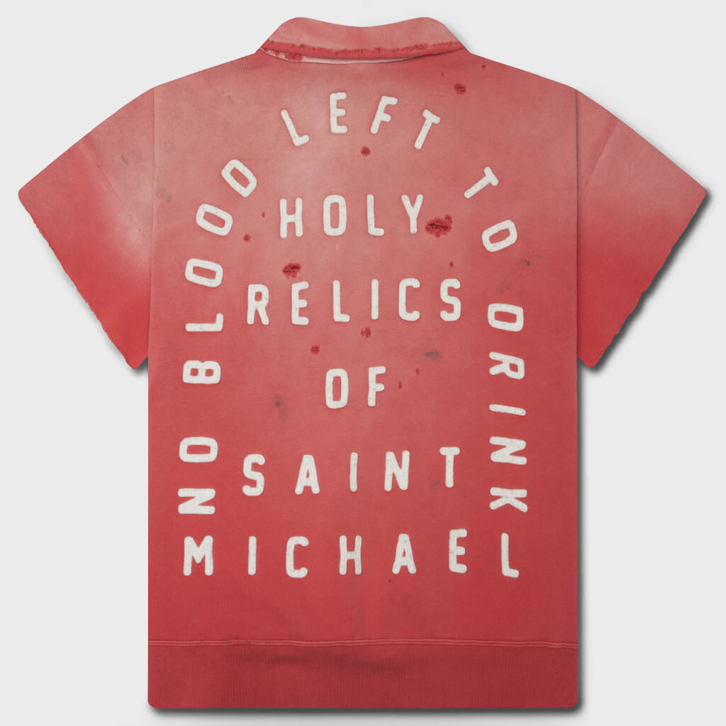 Saint S/S Half Zip Sweat Polo - Red – Feature