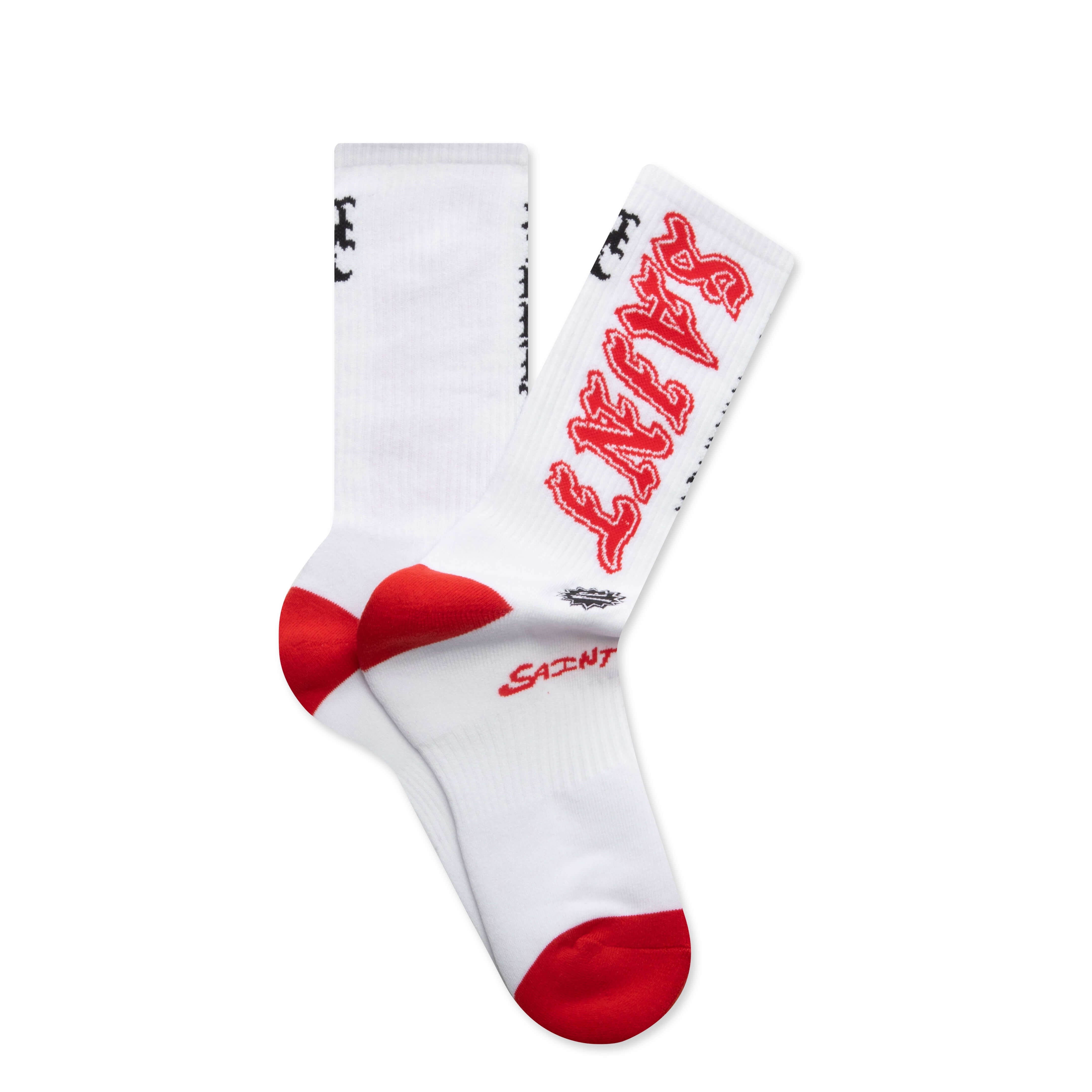 ©SAINT M×××××× 26SS SAINT SOCKS RED Saint Socks - White/Red – Feature