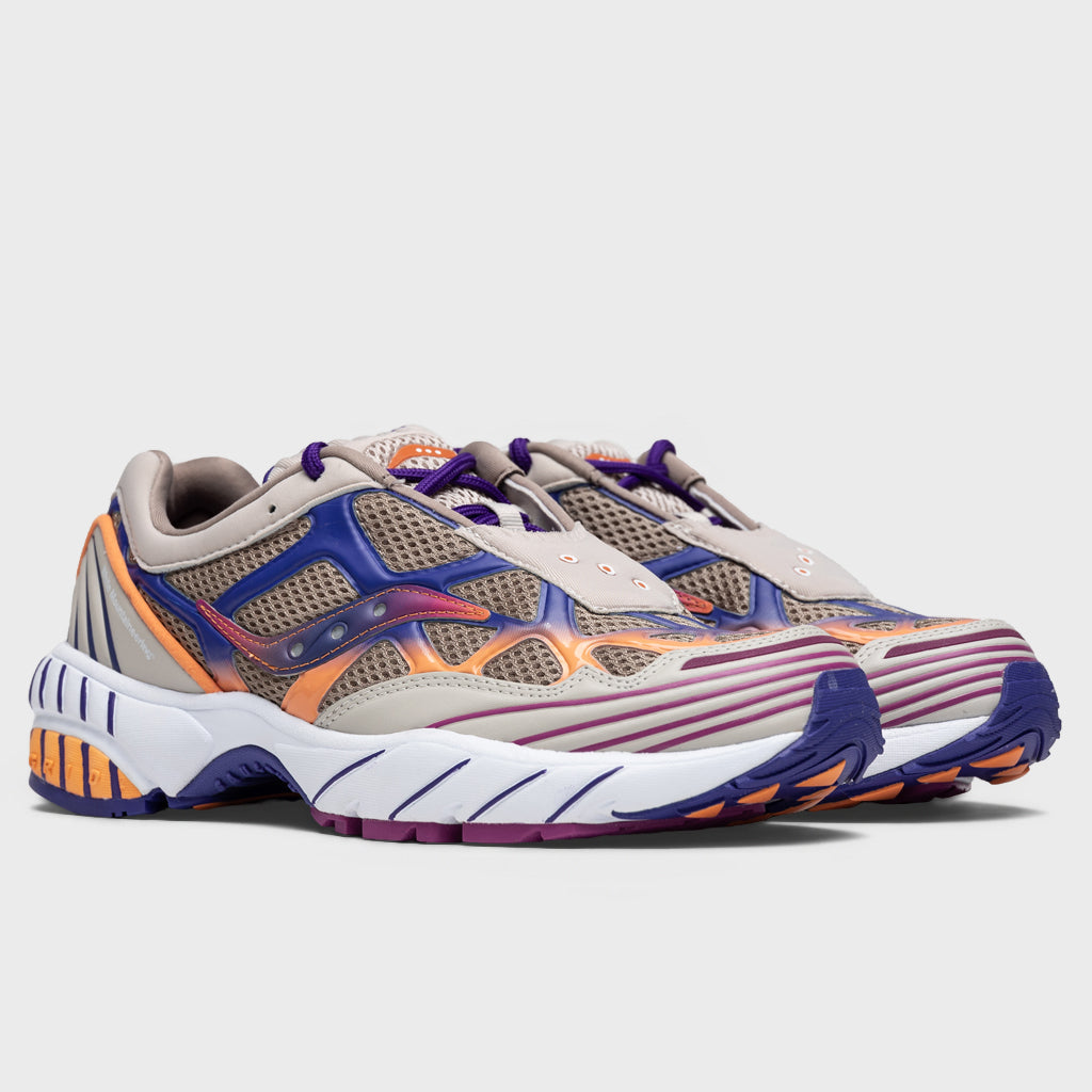 Grid Web - Tan/Orange/Purple
