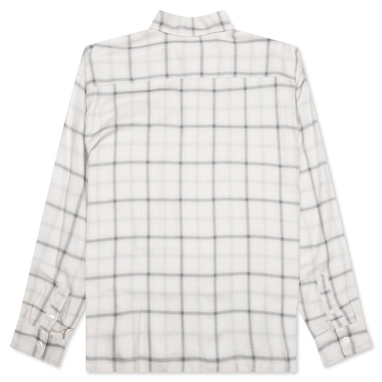 Shadow Plaid Rayon Shirt - Natural – Feature