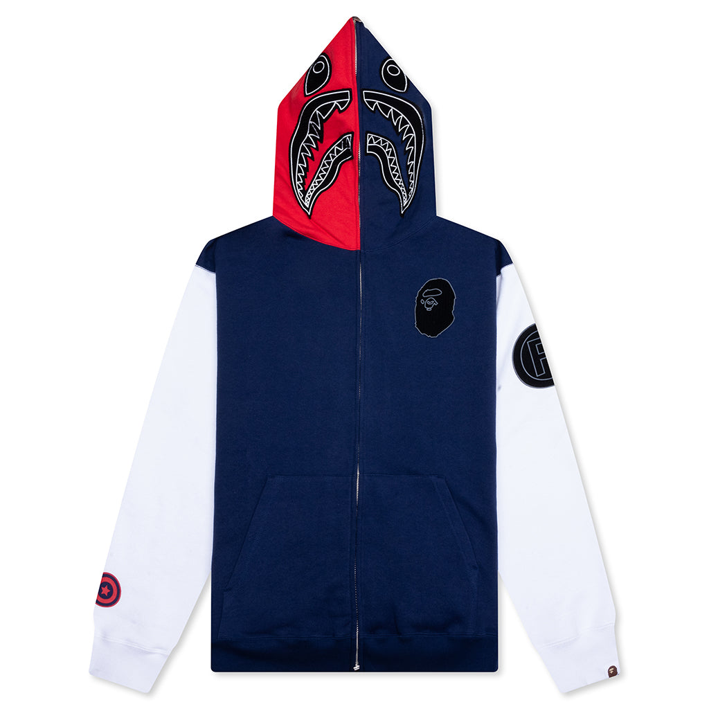 Shark Full Zip Hoodie UK - Navy – Feature