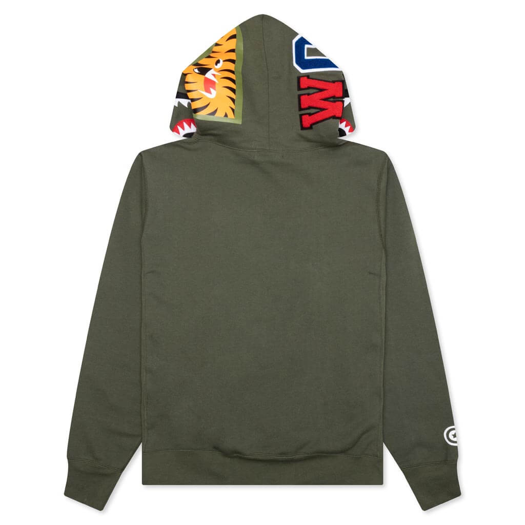 Shark Pullover Hoodie - Olive Drab – Feature