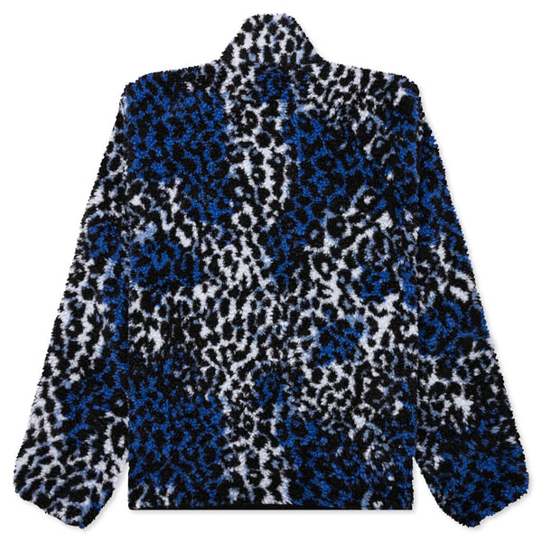 Stüssy Sherpa Reversible Jacket Blue Leopard