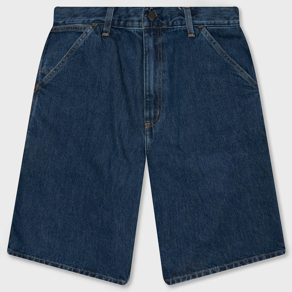 Single Knee Short - Blue Stone Washed