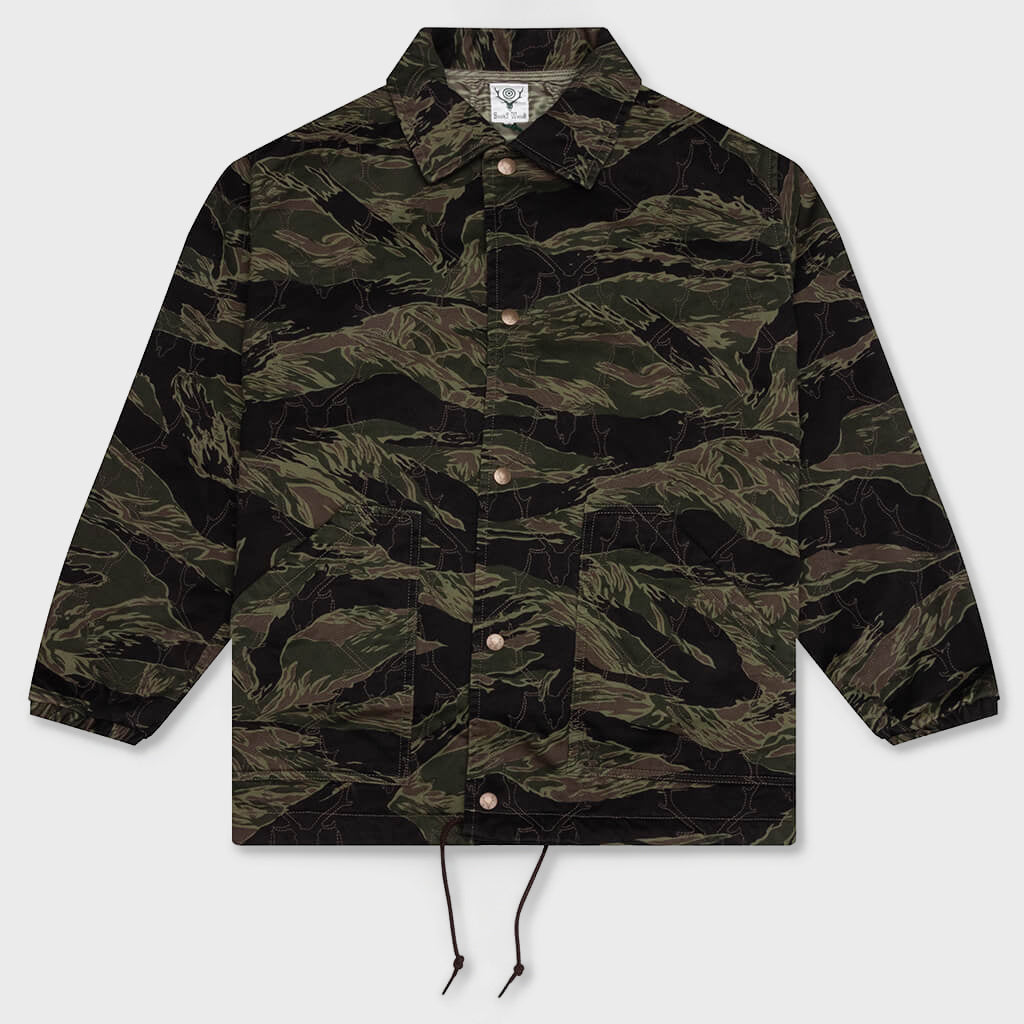 Coach Jacket - Skull Quilting Tiger Camo