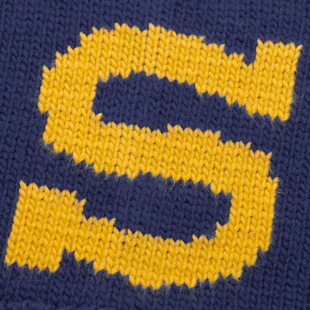 Skullcap Knit Burly S - Navy – Feature