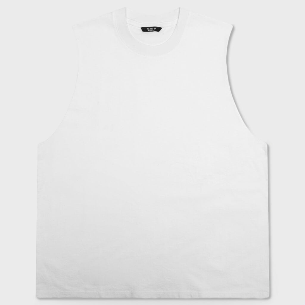 Dean Sleeveless Tee - White