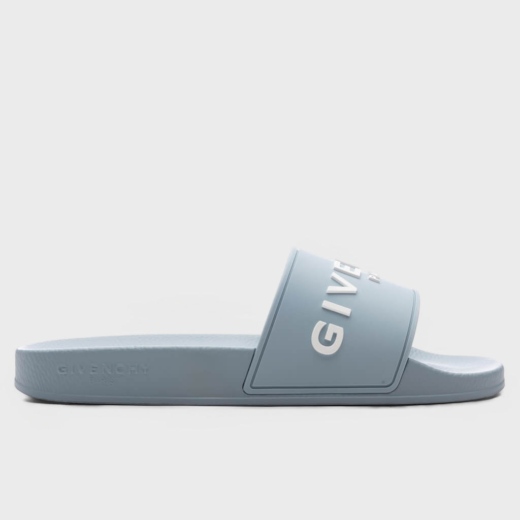 Slide Flat Sandals - Sky Blue