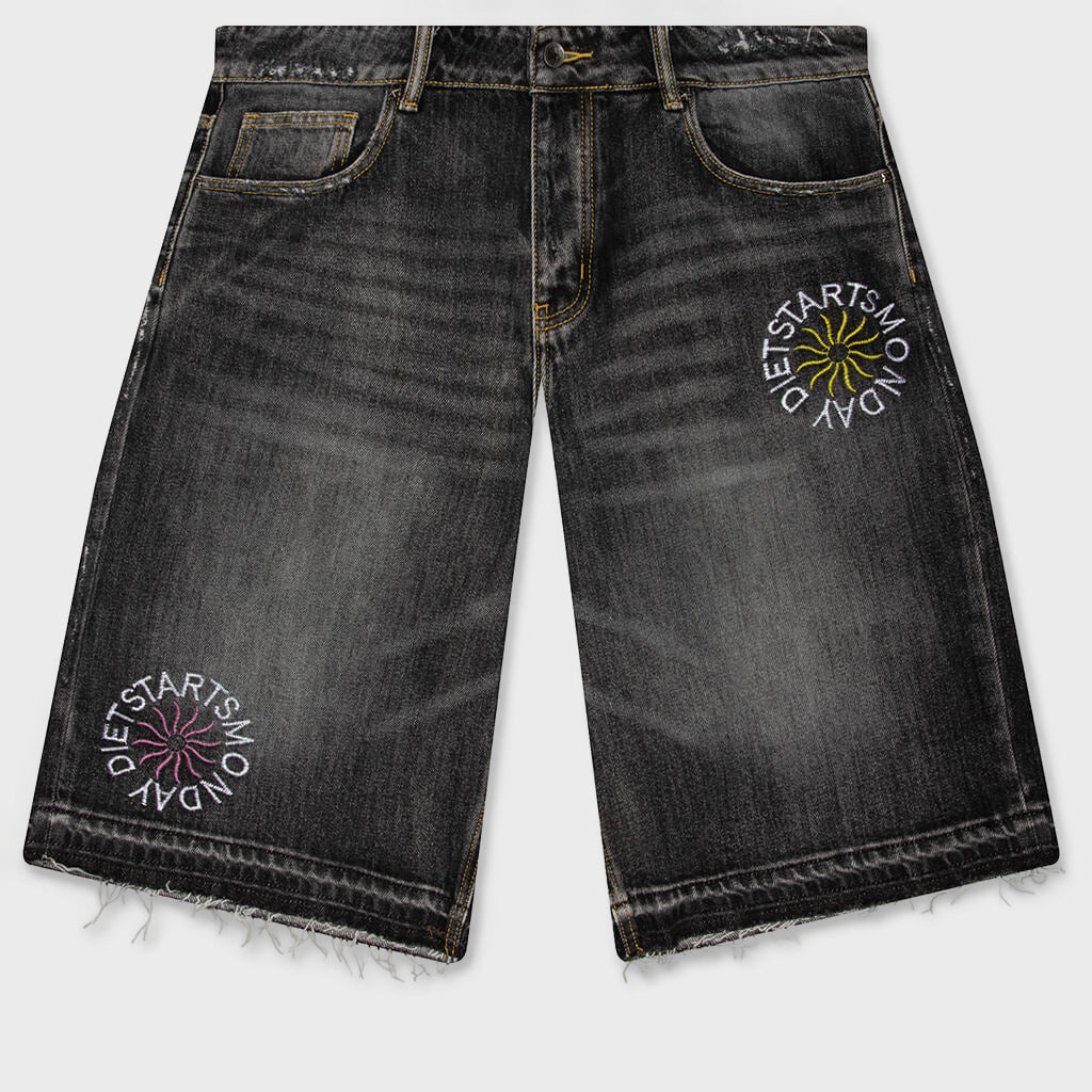 Sol Denim Shorts - Black
