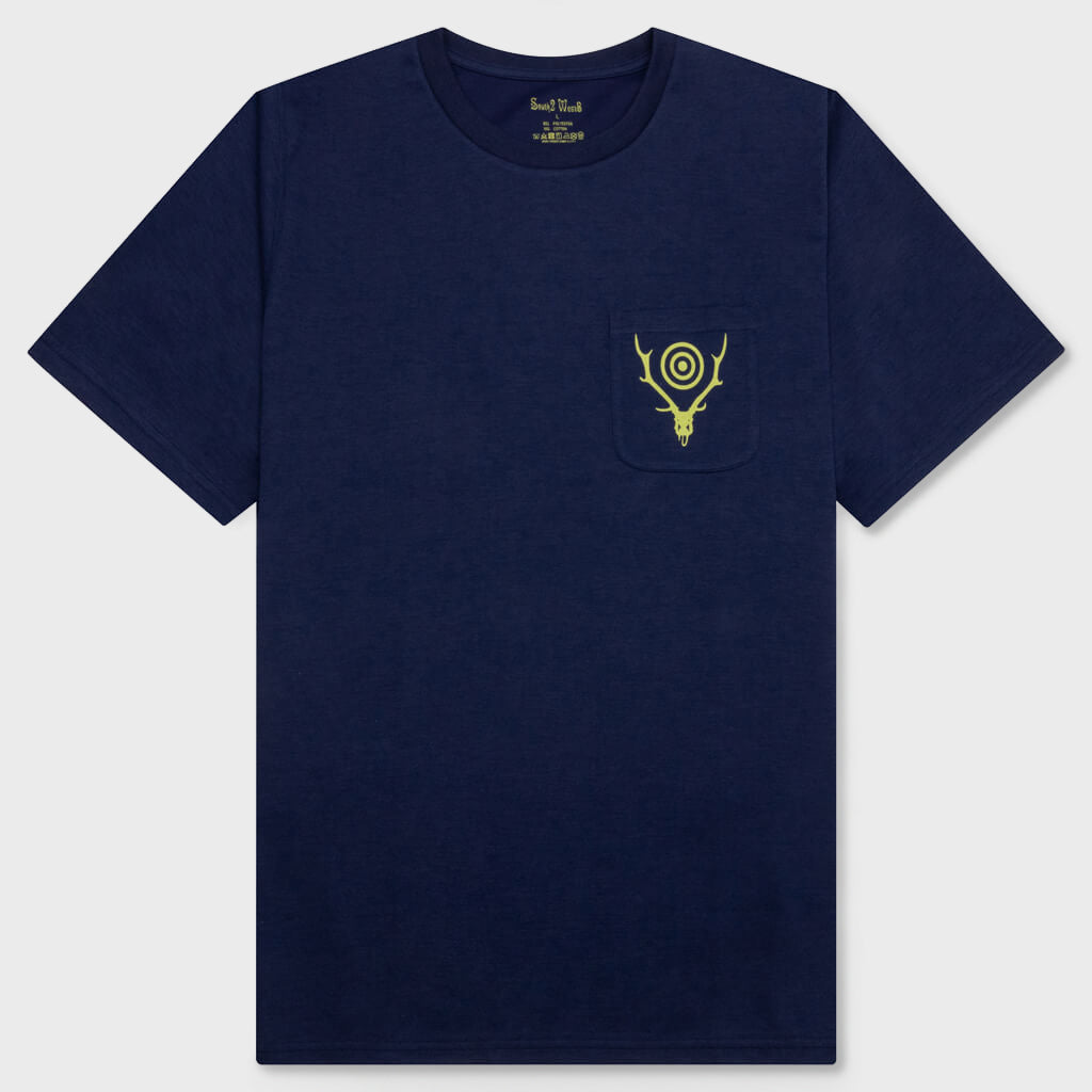 Round Pocket S/S Tee - Navy