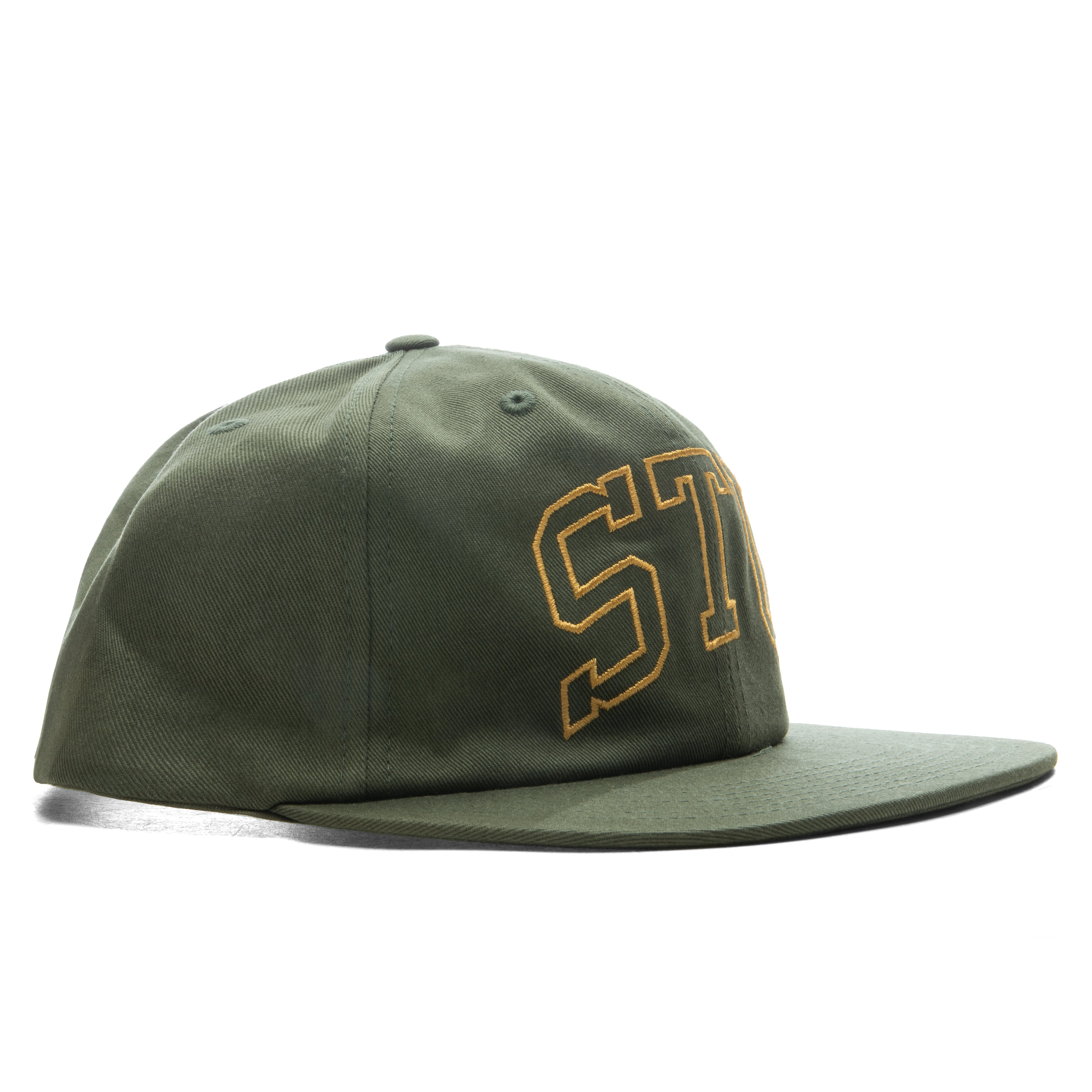 Mid Depth Stu Arch Strapback - Olive – Feature