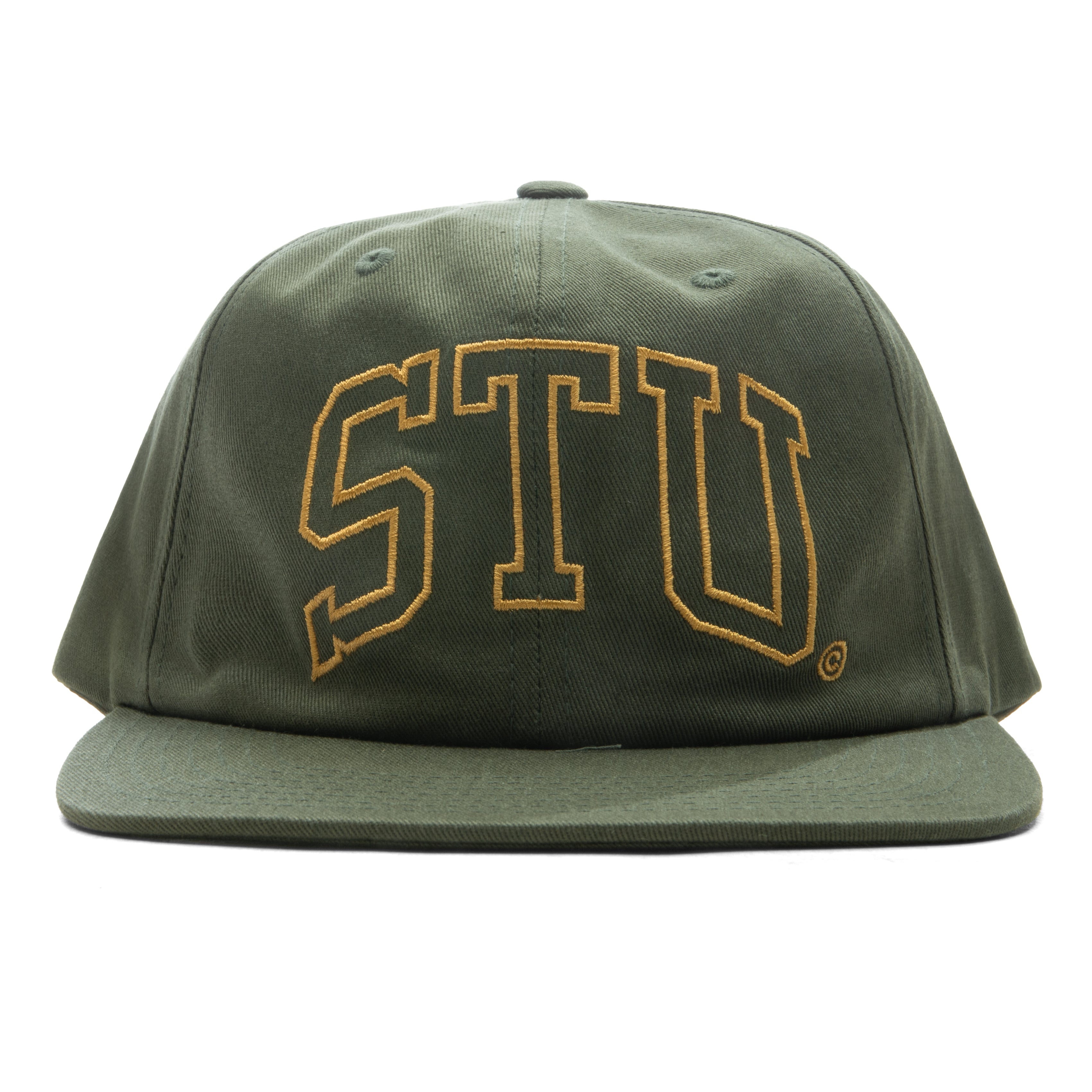 Stussy MID-DEPTH STU ARCH STRAPBACK キャップ Mid-Depth Stu Arch Strapback – Olive | Headwear | Stüssy