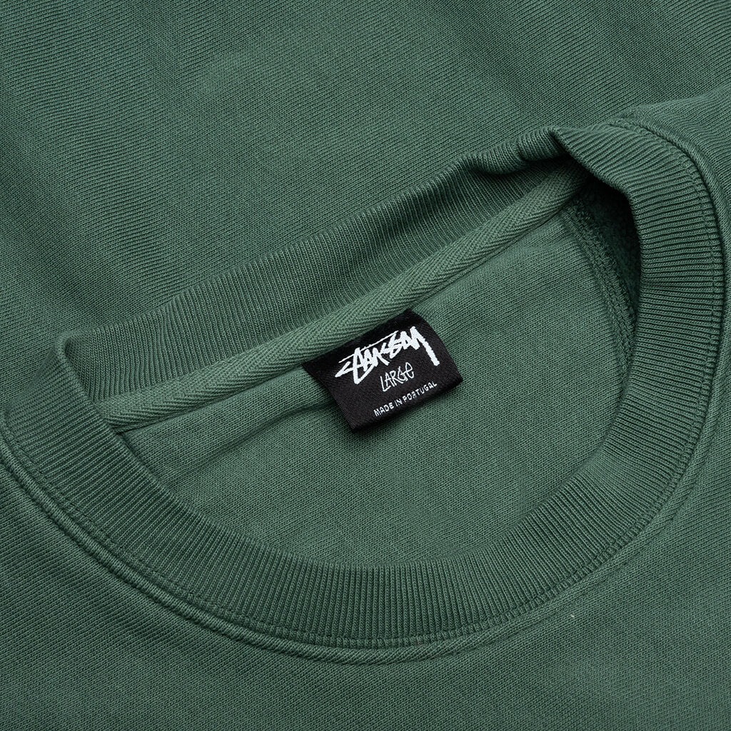 Basic Stussy Pigment Dyed Crew - Forest – Feature