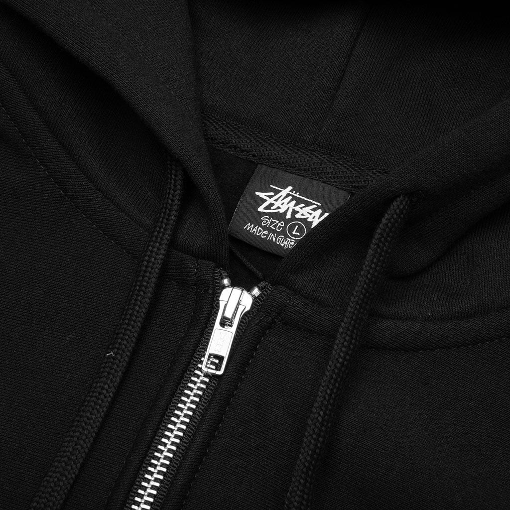 Basic Stussy Zip Hood - Black – Feature