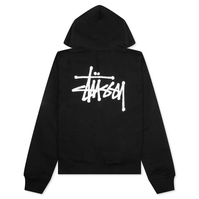 Basic Stussy Zip Hood - Black – Feature