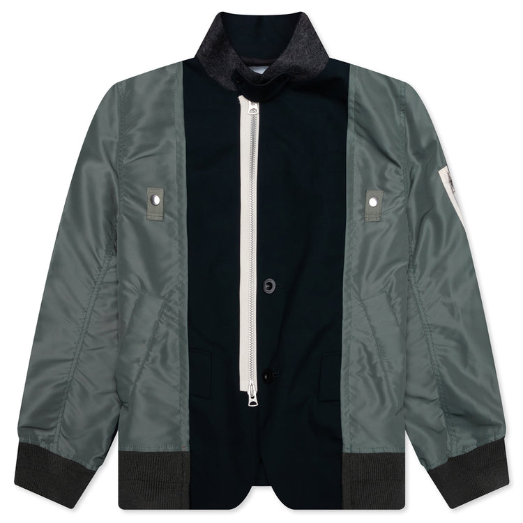 Suiting X Nylon Twill Jacket - Navy/Khaki – Feature 