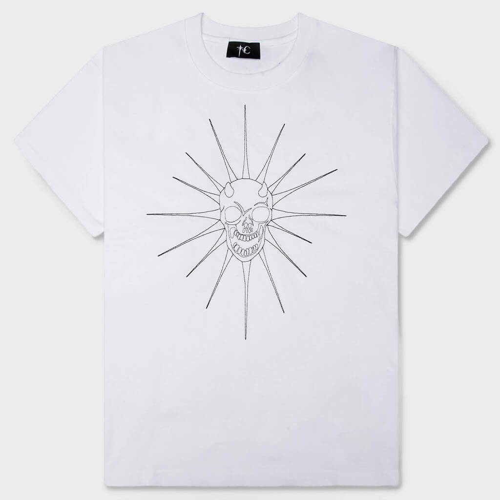 TC Riding Skull Stitch T-Shirt - White