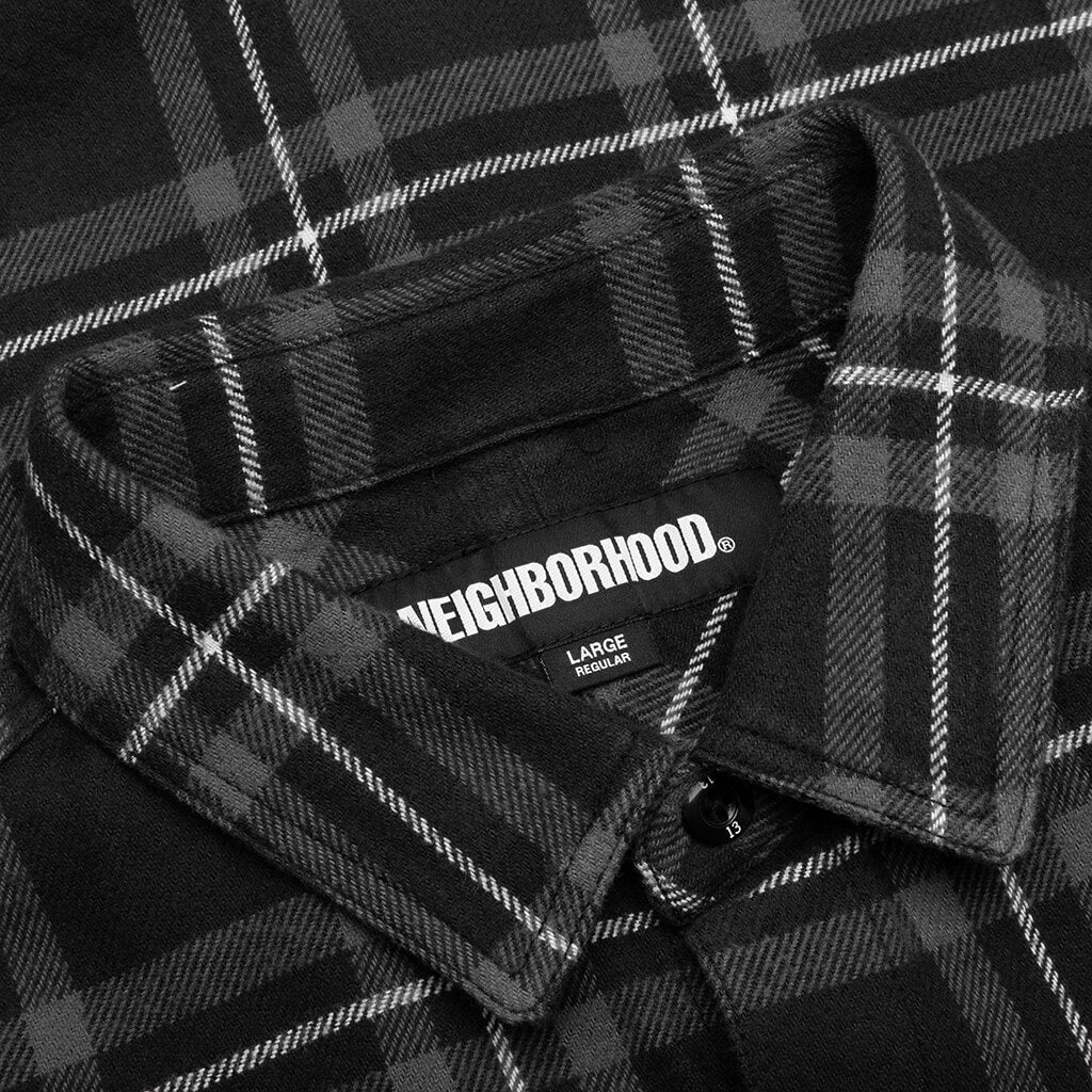 Tartan Check Shirt L/S - Black – Feature